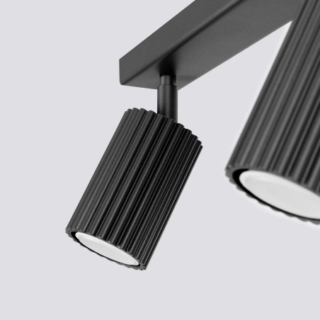 Regleta Moto negro, 2 luces