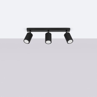 Regleta Moto negro, 3 luces