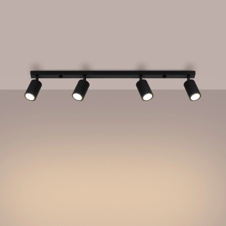 Regleta Moto negro, 4 luces