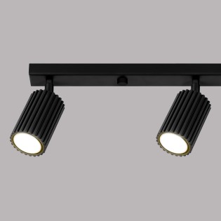 Regleta Moto negro, 4 luces