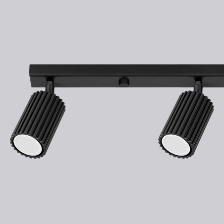 Regleta Moto negro, 4 luces