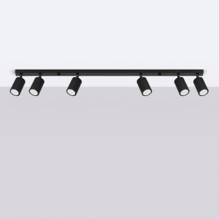 Regleta Moto negro, 6 luces