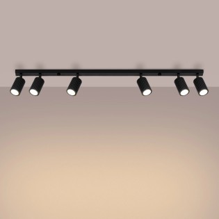 Regleta Moto negro, 6 luces