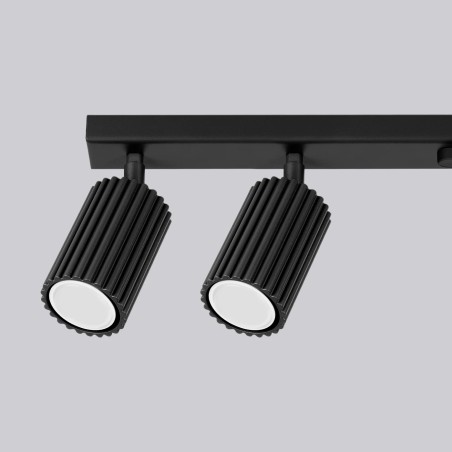 Regleta Moto negro, 6 luces