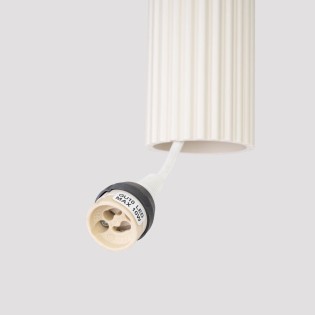 Lámpara colgante Moto beige, 2 luces