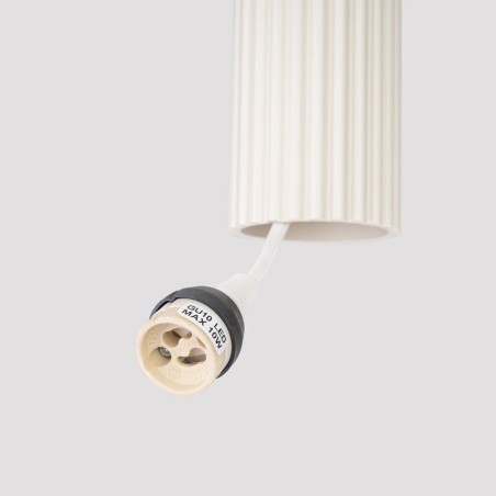 Lámpara colgante Moto beige, 2 luces