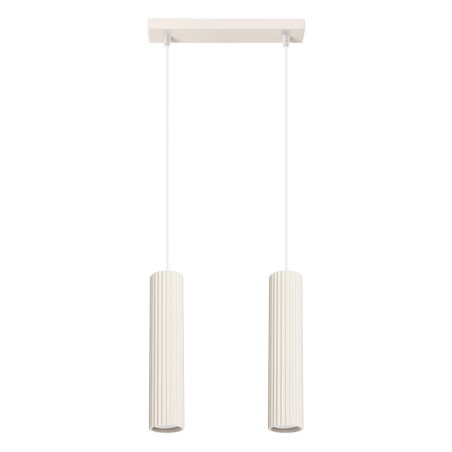 Lámpara colgante Moto beige, 2 luces