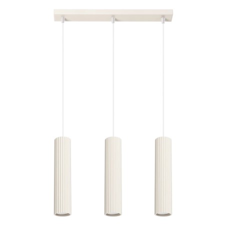 Lámpara colgante Moto beige, 3 luces
