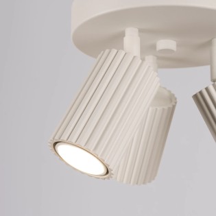 Plafón Moto beige, 3 luces