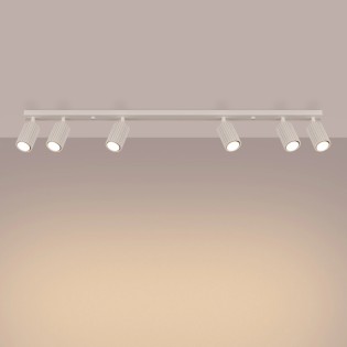 Regleta Moto beige, 6 luces