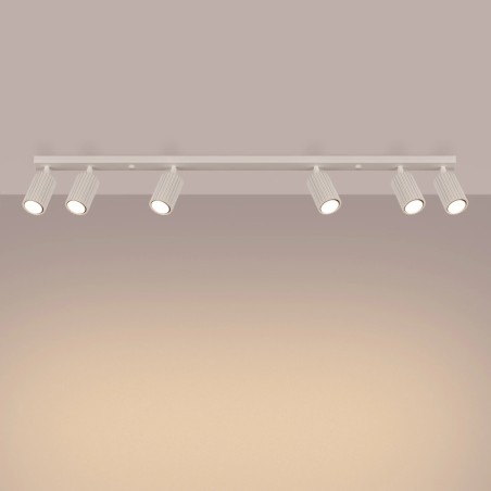 Regleta Moto beige, 6 luces