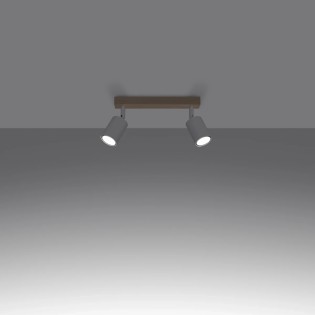 Regleta Elluae blanco, 2 luces