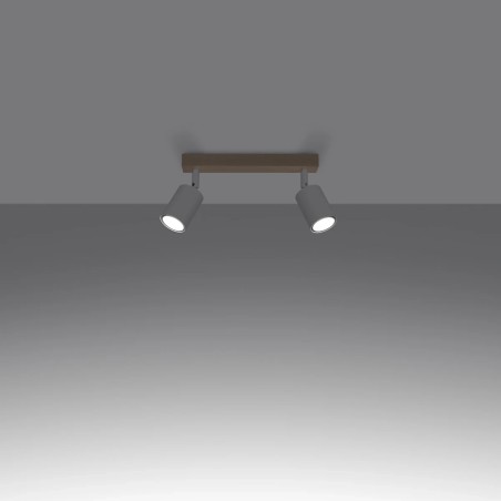 Regleta Elluae blanco, 2 luces