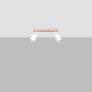 Regleta Elluae blanco, 2 luces