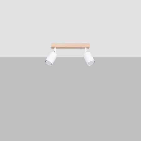 Regleta Elluae blanco, 2 luces