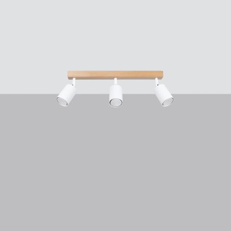 Regleta Elluae blanco, 3 luces