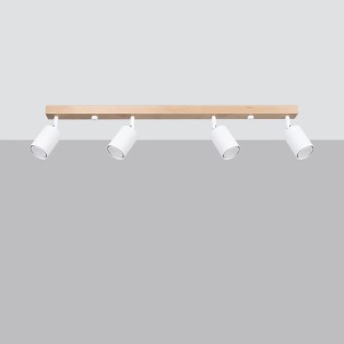 Regleta Elluae blanco, 4 luces