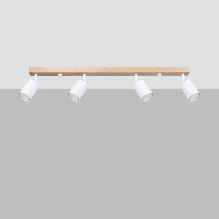 Regleta Elluae blanco, 4 luces