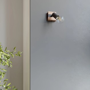 Aplique de pared Nora negro