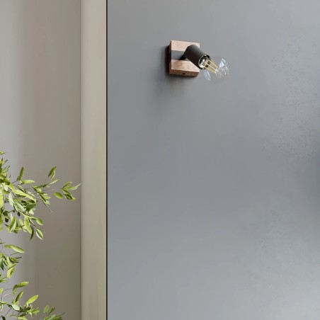 Aplique de pared Nora negro