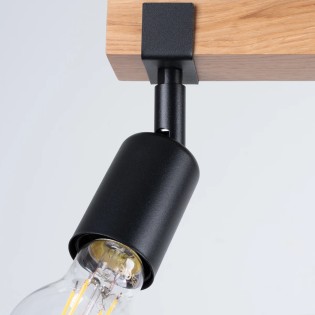 Regleta Nora negro, 3 luces