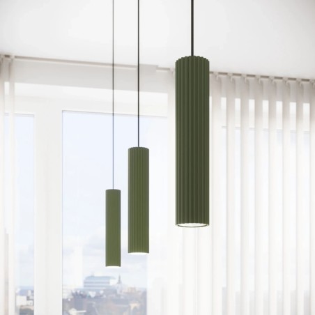 Lámpara colgante Moto verde, 1 luz