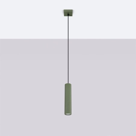 Lámpara colgante Moto verde, 1 luz