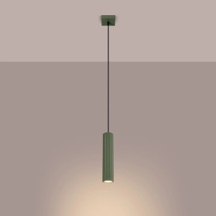 Lámpara colgante Moto verde, 1 luz