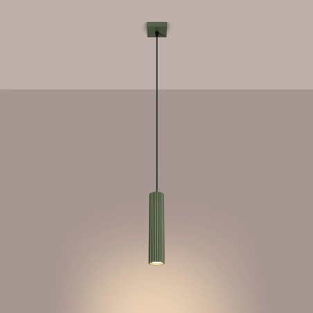 Lámpara colgante Moto verde, 1 luz
