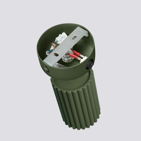 Aplique de pared Moto, verde con interruptor