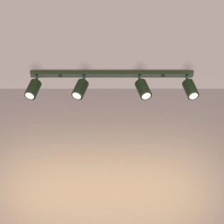 Regleta Moto verde, 4 luces