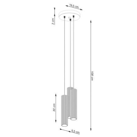 Lámpara colgante Moto rojo, 3 luces