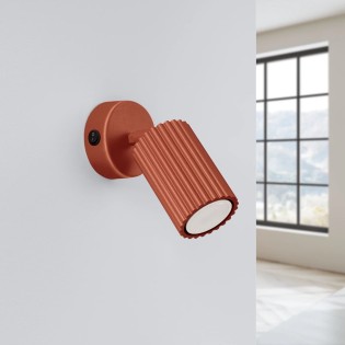 Aplique de pared Moto, rojo con interruptor