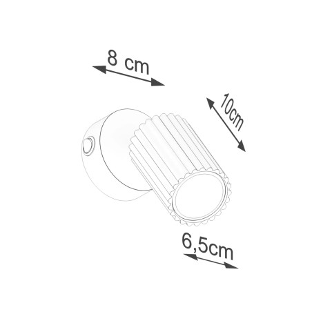 Aplique de pared Moto, rojo con interruptor