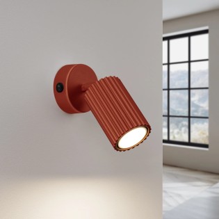Aplique de pared Moto, rojo con interruptor