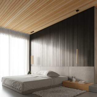 Lámpara colgante Vacu 1 luz, madera natural