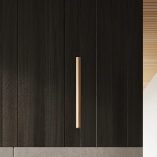 Lámpara colgante Vacu 1 luz, madera natural