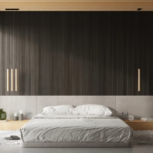 Lámpara colgante Vacu 1 luz, madera natural