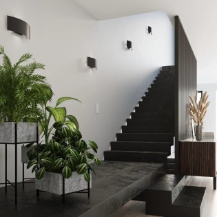 Aplique de pared Usus negro