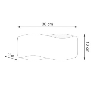 Aplique de pared Arsa negro 30