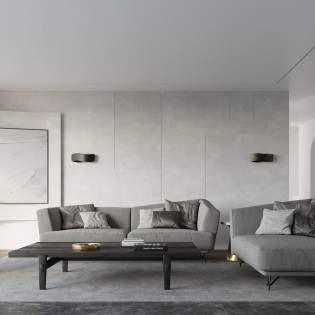 Aplique de pared Arsa negro 40