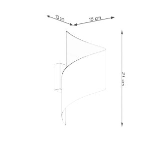 Aplique de pared Niri negro