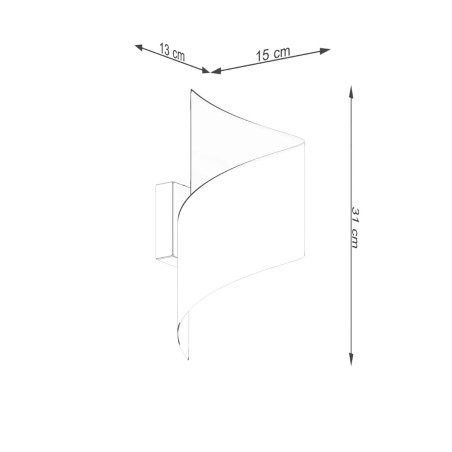 Aplique de pared Niri negro