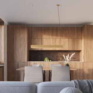 Lámpara colgante Saor dorado