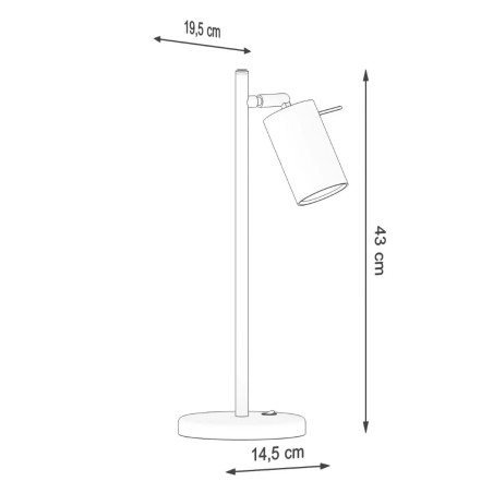Lámpara de mesa Vinivi blanco