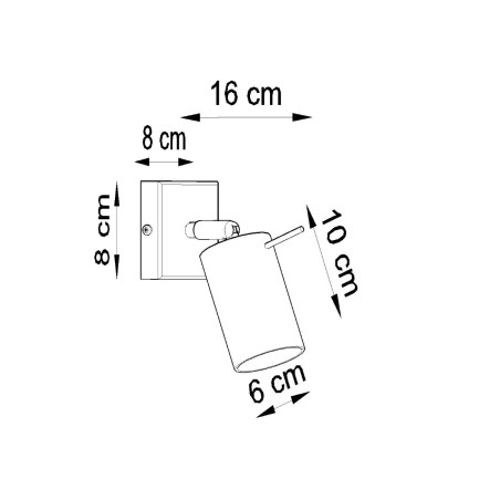 Aplique de pared Vinivi negro