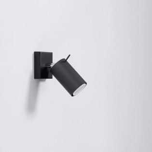 Aplique de pared Vinivi negro con interruptor