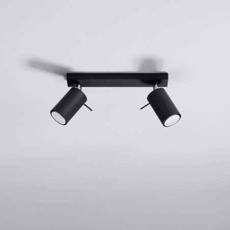 Regleta Vinivi negro, 2 luces