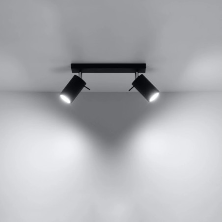 Regleta Vinivi negro, 2 luces