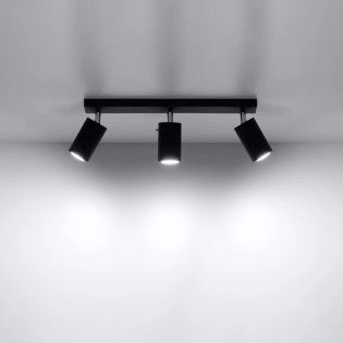 Regleta Vinivi negro, 3 luces